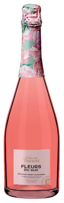 Игристое вино ШАТО ТАМАНЬ Флерс дю Сюд розовое п/сух 9-11% ст/б 0.75л