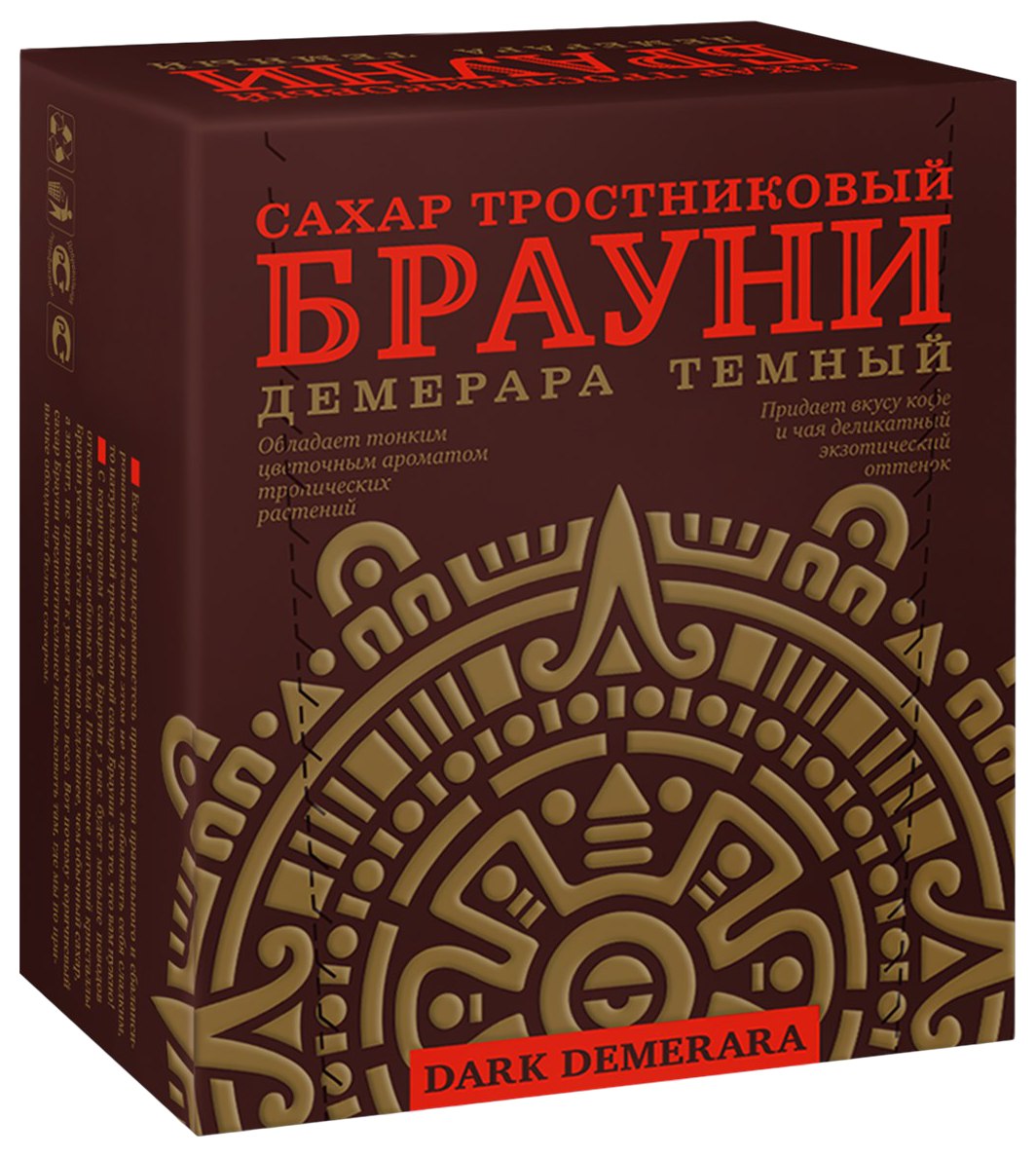 Сахар БРАУНИ кусковой коричневый карт/уп 500г