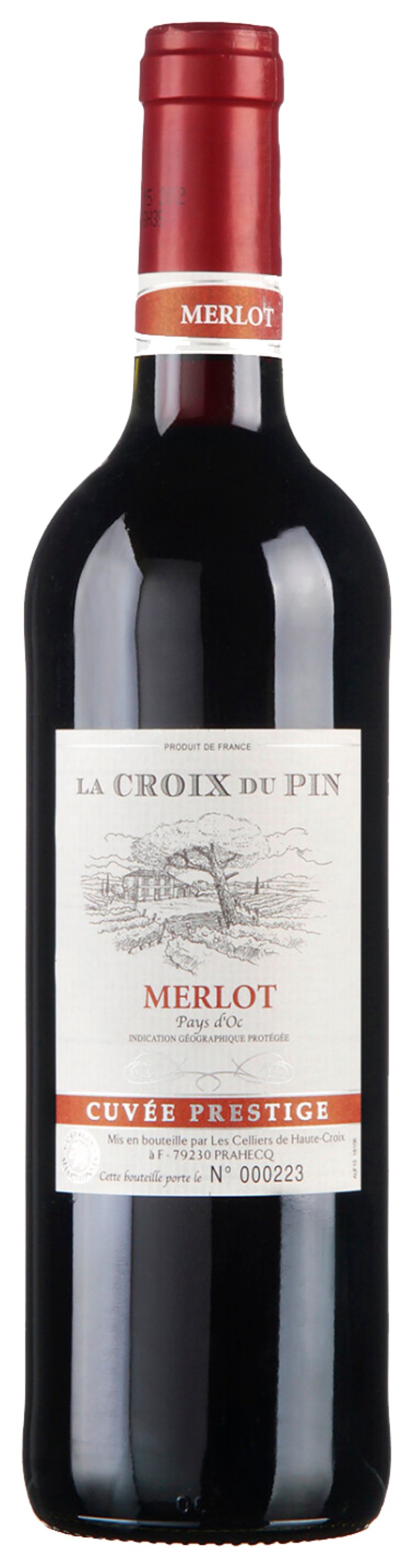 Вино ЛЯ КРУА дю ПЭН Мерло красное сух 13% 0.75л