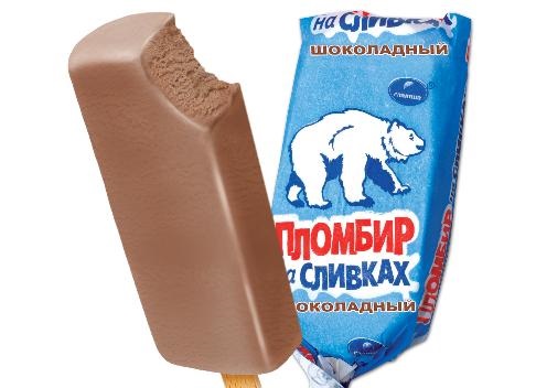 Мороженое СЛАВИЦА Пломбир на сливках шоколад эскимо бзмж 80г