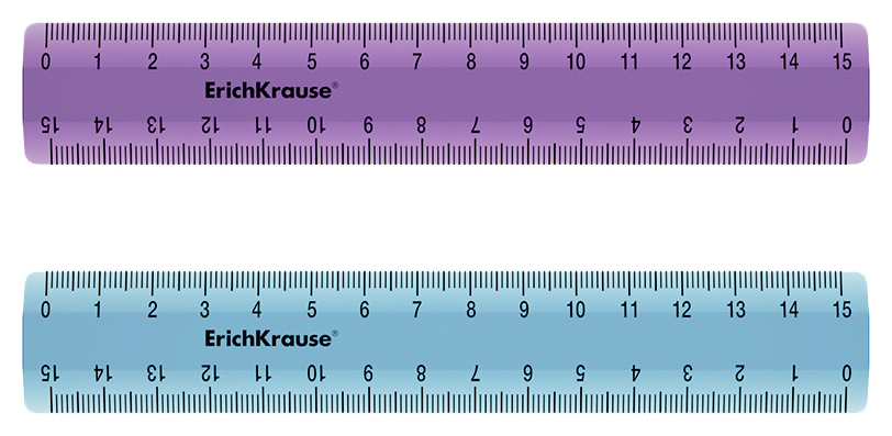 Линейка ЭРИХ КРАУЗЕ пластиковая 15см арт.20/240