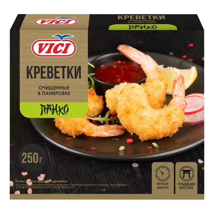 Креветки ВИЧИ Панко очищенные в панировке 250г