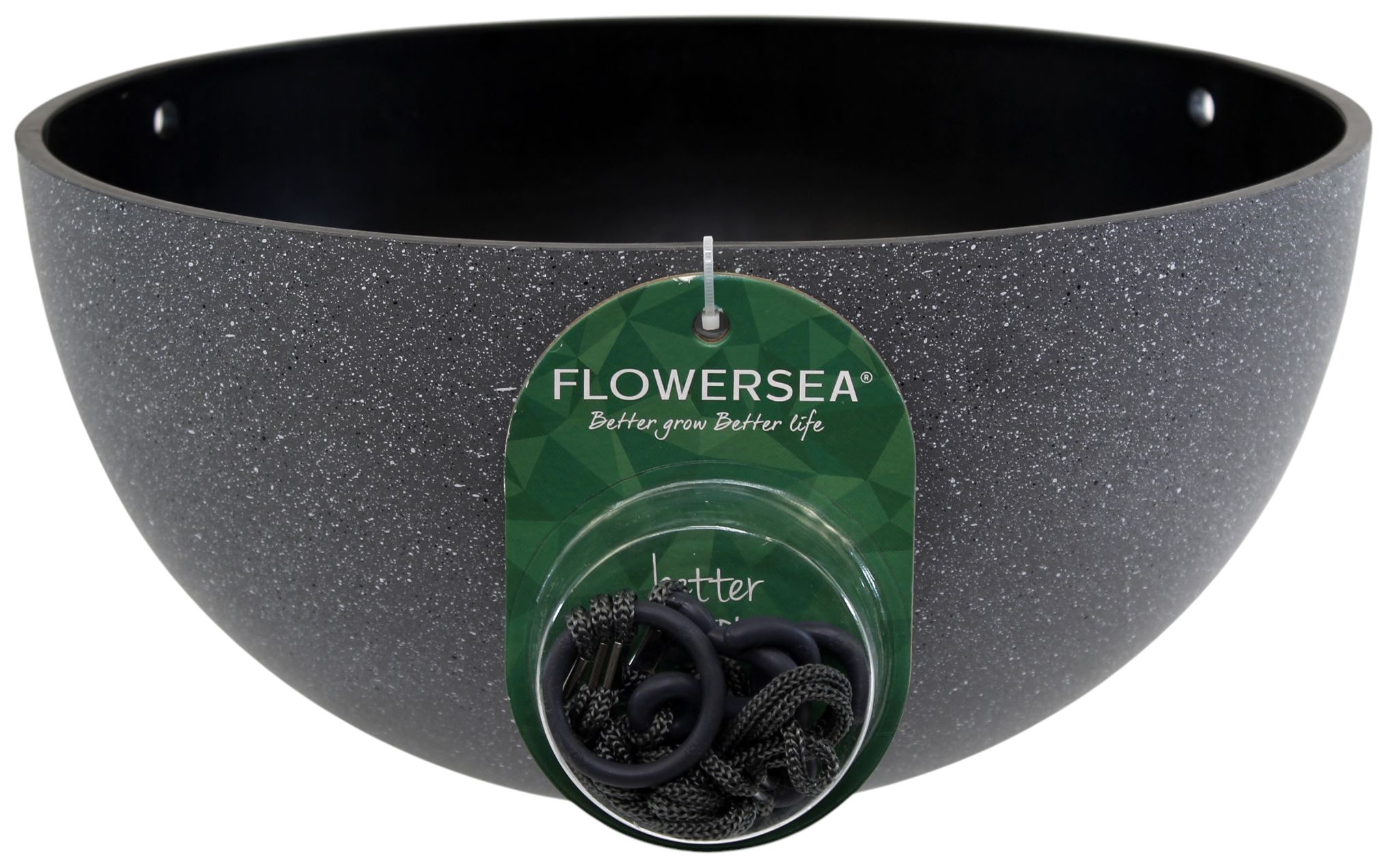 Кашпо подвесное АТМИКС Оксалис 33.6*33.6*16см графит 10л арт.202470373