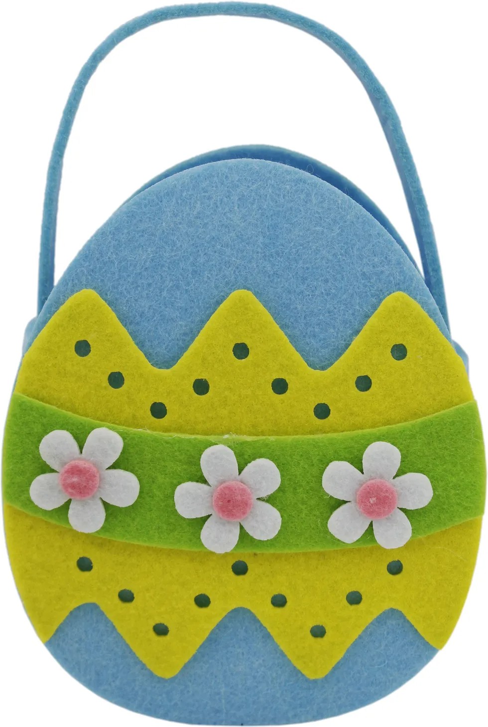 Корзинка Пасхальное яйцо 20см голубая арт.220-0385