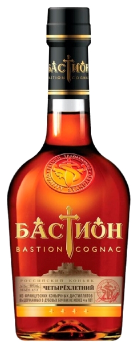 Коньяк БАСТИОН 4 года 40% ст/б 0.5л