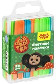 Счетные палочки МУЛЬТИ-ПУЛЬТИ Чебурашка 80шт арт.СП04МПЧБ