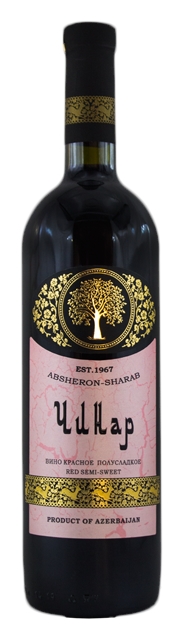 Вино  АБШЕРОН ШАРАБ Чинар красное п/сл 13% ст/б 0.75л