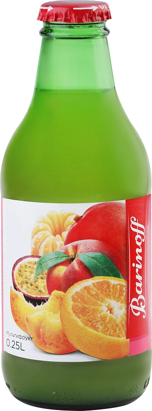 Нектар БАРИНОФФ мультифруктовый ст/б 0.25л