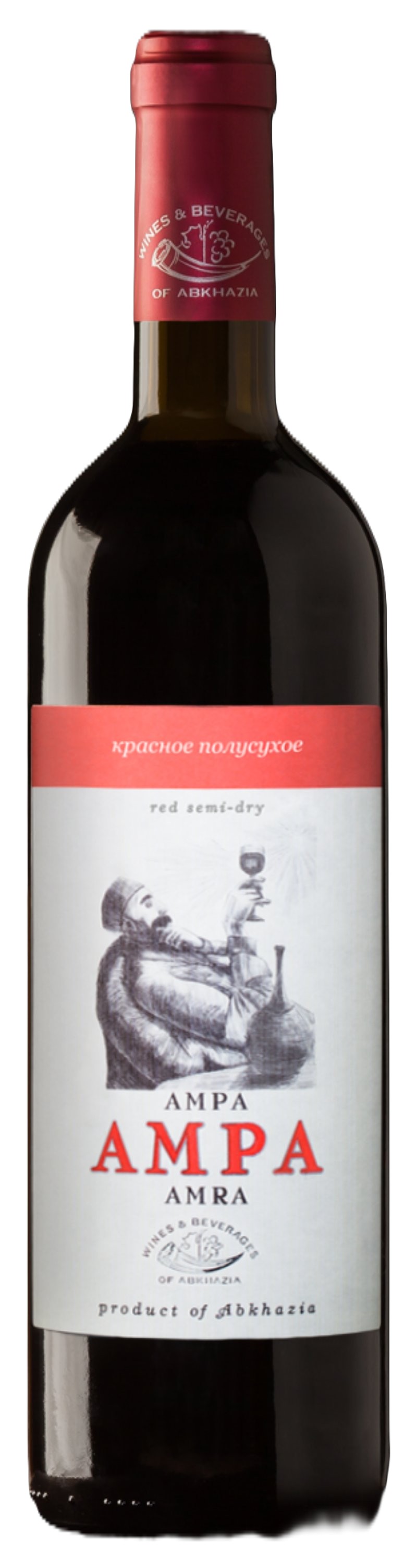 Вино АБХАЗИЯ Амра красное п/сух 11% ст/б 0.75л
