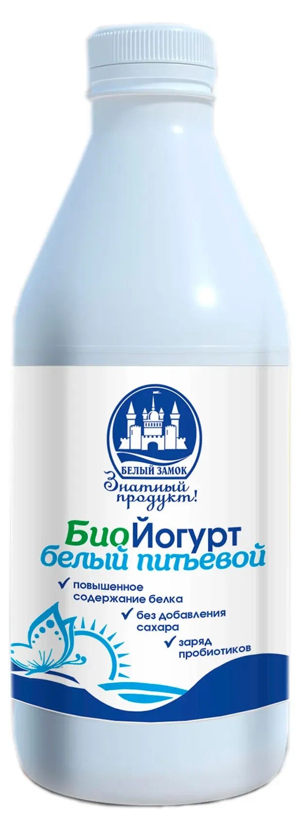 Биойогурт БЕЛЫЙ ЗАМОК белый питьевой бзмж 2.3% пэт 850г