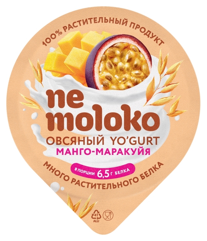 Йогурт овсяный НЕМОЛОКО манго маракуйя 5% 130г