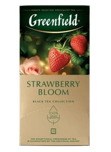 Чай ГРИНФИЛД Строуберри Блум черный 25пак