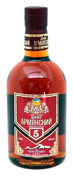 Коньяк ДРЕВНЕ АРМЯНСКИЙ 5 лет 40% ст/б 0.5л