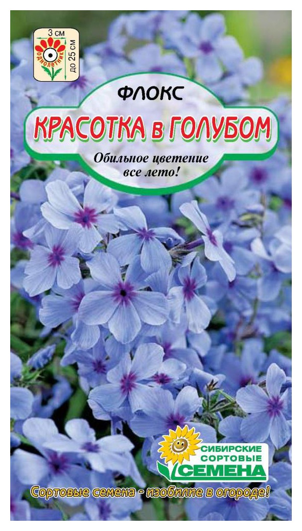 Семена ССС Флокс Красотка в голубом 1г