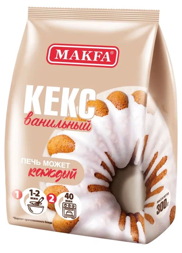 Смесь для выпечки МАКФА кекс ванильный м/у 300г