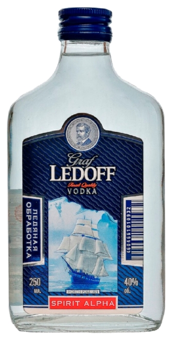 Водка ГРАФ ЛЕДОФФ 40% ст/б 0.25л