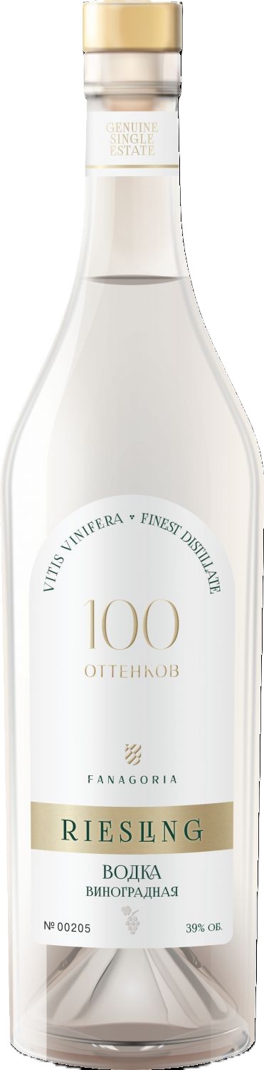 Виноградная водка ФАНАГОРИЯ 100 оттенков Рислинг 39% ст/б 0.7л