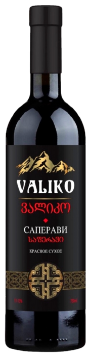 Вино ВАЛИКО Саперави красное сух 11-13% ст/б 0.75л