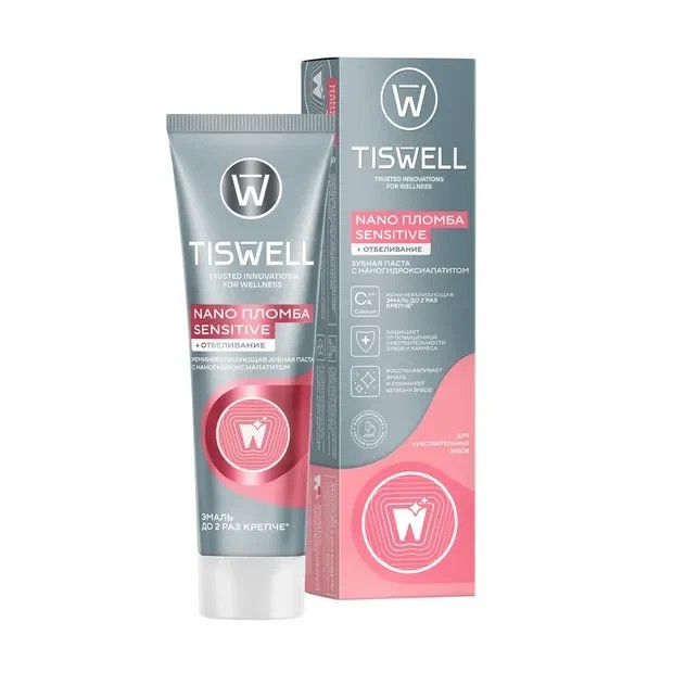 Зубная паста ТИСВЕЛЛ Отбеливающая для чувствительных зубов 110г