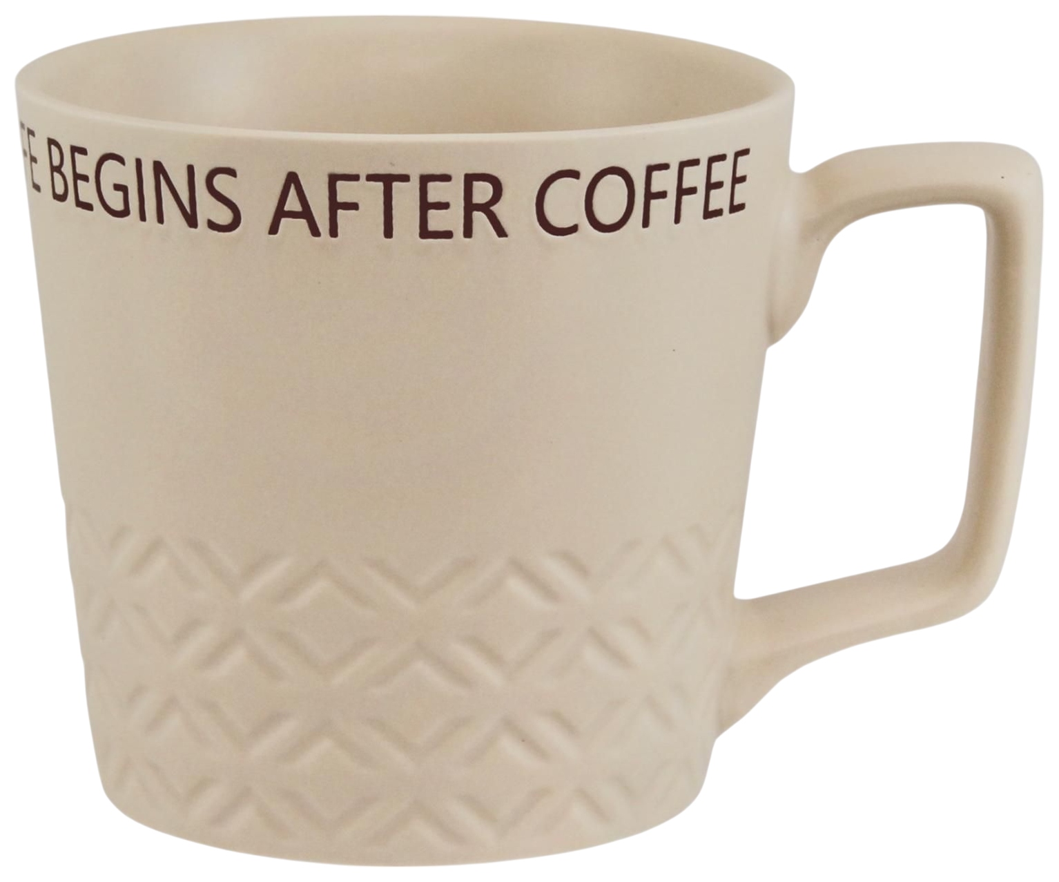 Кружка НАТАМ Жизнь начинается с кофе белая 460мл арт.13641-1
