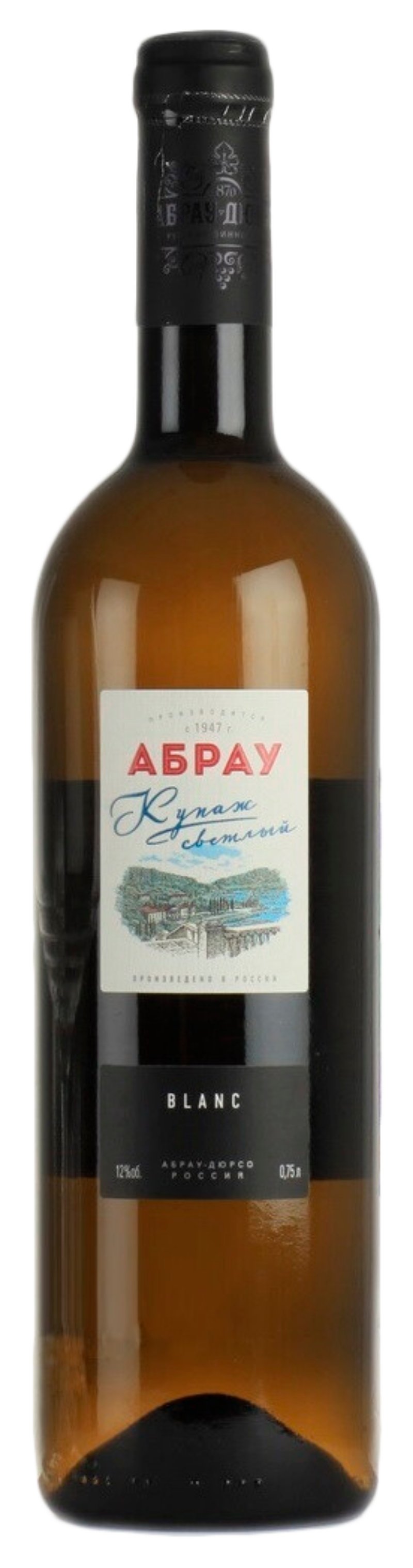 Вино АБРАУ Купаж светлый белое сух 12.5-14.5% ст/б 0.75л