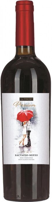 Вино ВИНОДЕЛЬНЯ АСКЕРИ Премиум Бастардо Мерло красное п/сл 10-12% ст/б 0.75л