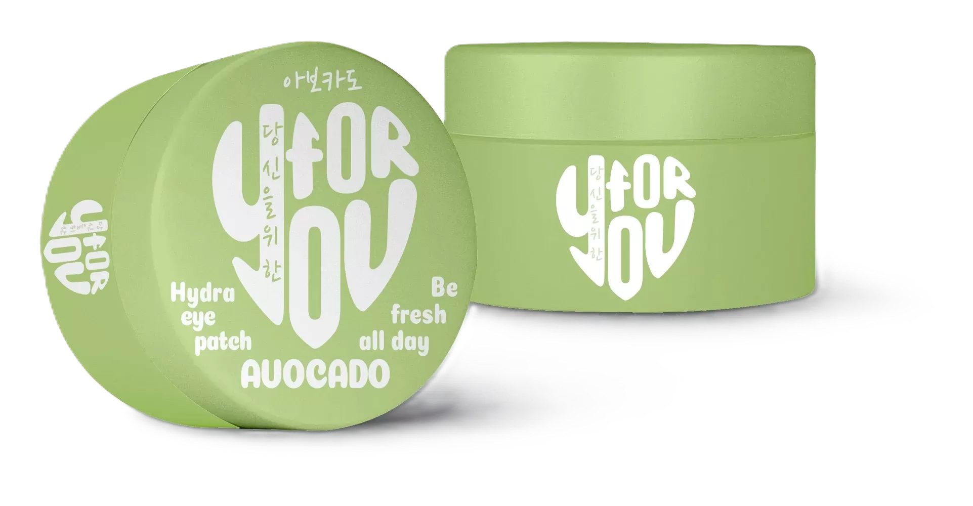 Патчи для глаз ФО Ю с экстрактом авокадо и зеленого чая гидрогелевые 80шт