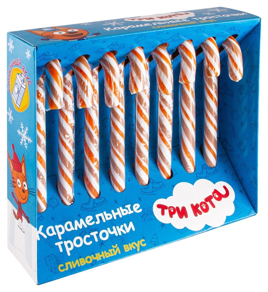 Карамель СЛАДКАЯ СКАЗКА Новогодние трости Три кота 120г