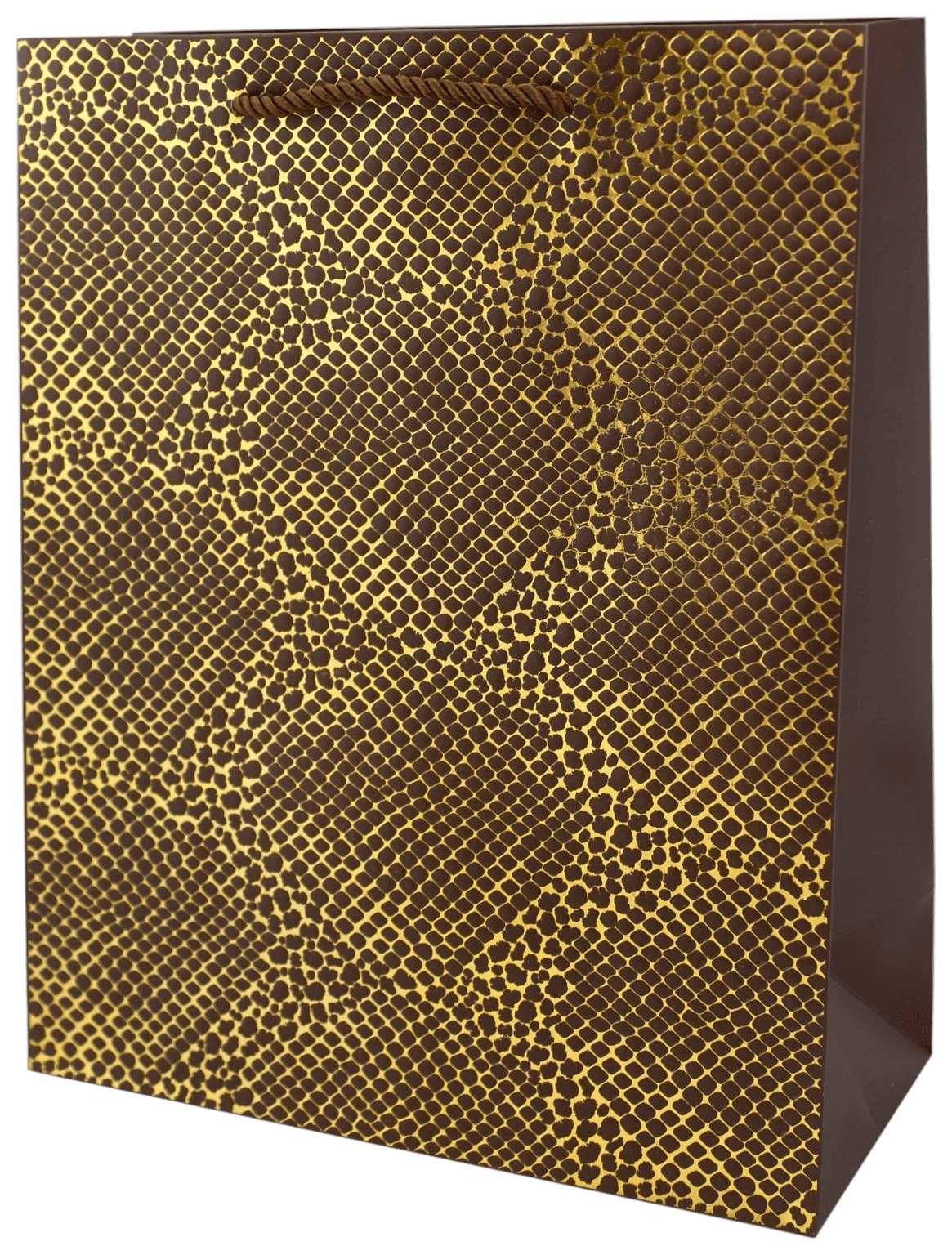 Пакет подарочный ТАМ-ТАМ Змеиная кожа коричневый 26*12*32см арт.EB07M-1