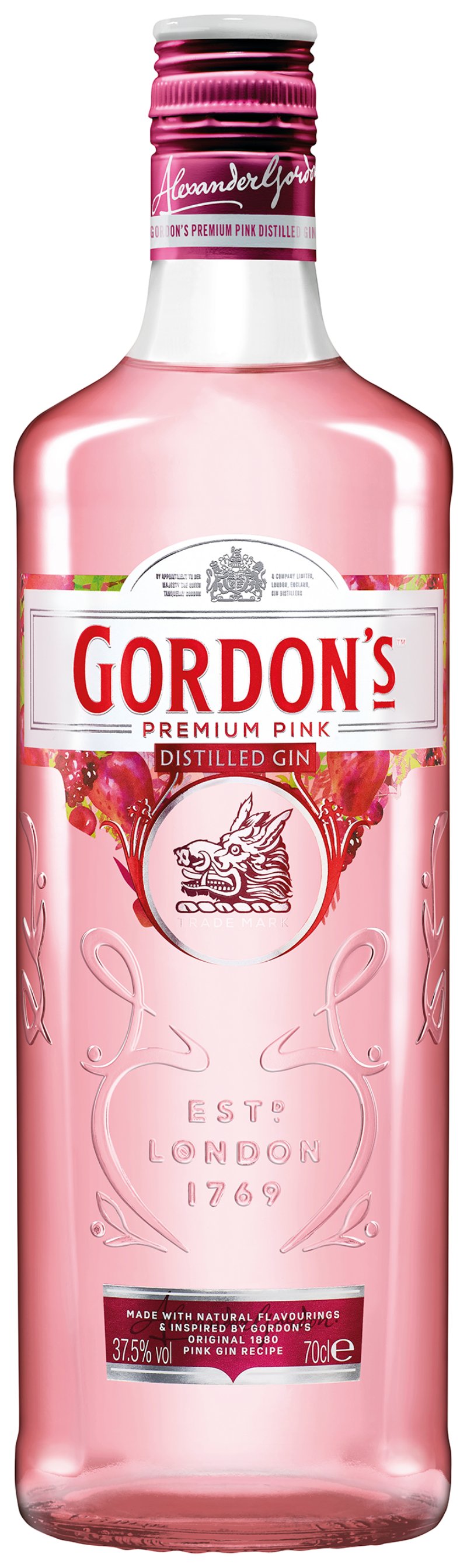 Напиток спиртной ГОРДОНС Пинк на основе джина 37.5% ст/б 0.7л