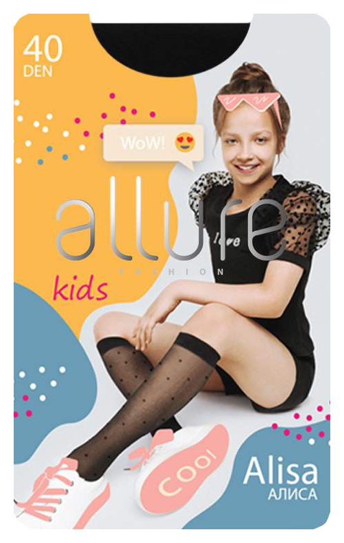 Гольфы детские АЛЛЮР Алиса 40ден черные