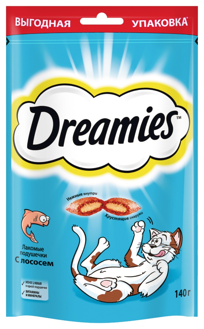 Лакомство для кошек ДРИМЕС для взрослых с лососем 140г