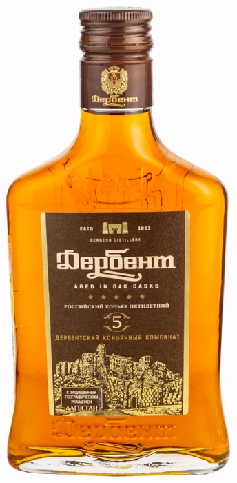 Коньяк ДЕРБЕНТ 5 лет 40% ст/б 0.25л
