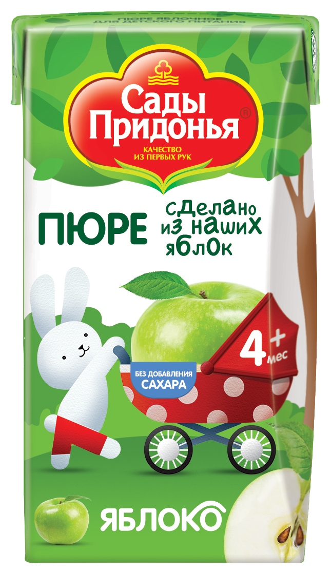 Пюре САДЫ ПРИДОНЬЯ яблоко т/пак 125г