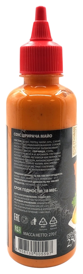 Cоус РЕАЛ ТАЙ Шрирача Майо пэт 250мл