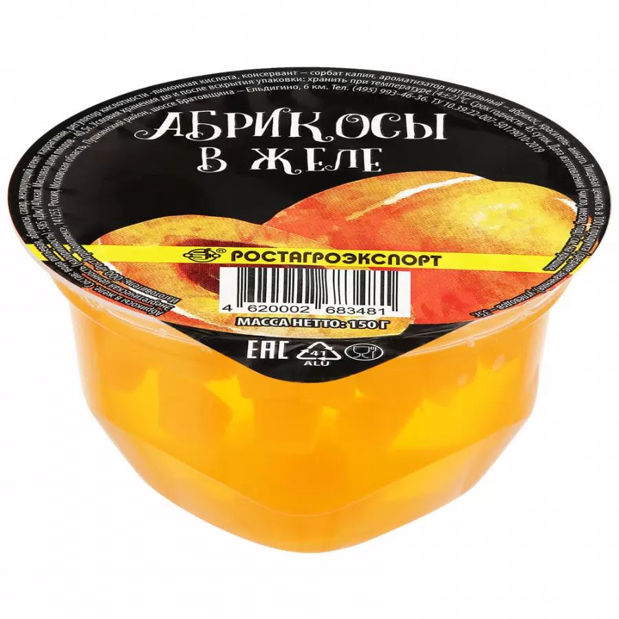 Желе РОСТАГРОЭКСПОРТ фруктовое с абрикосом 150г