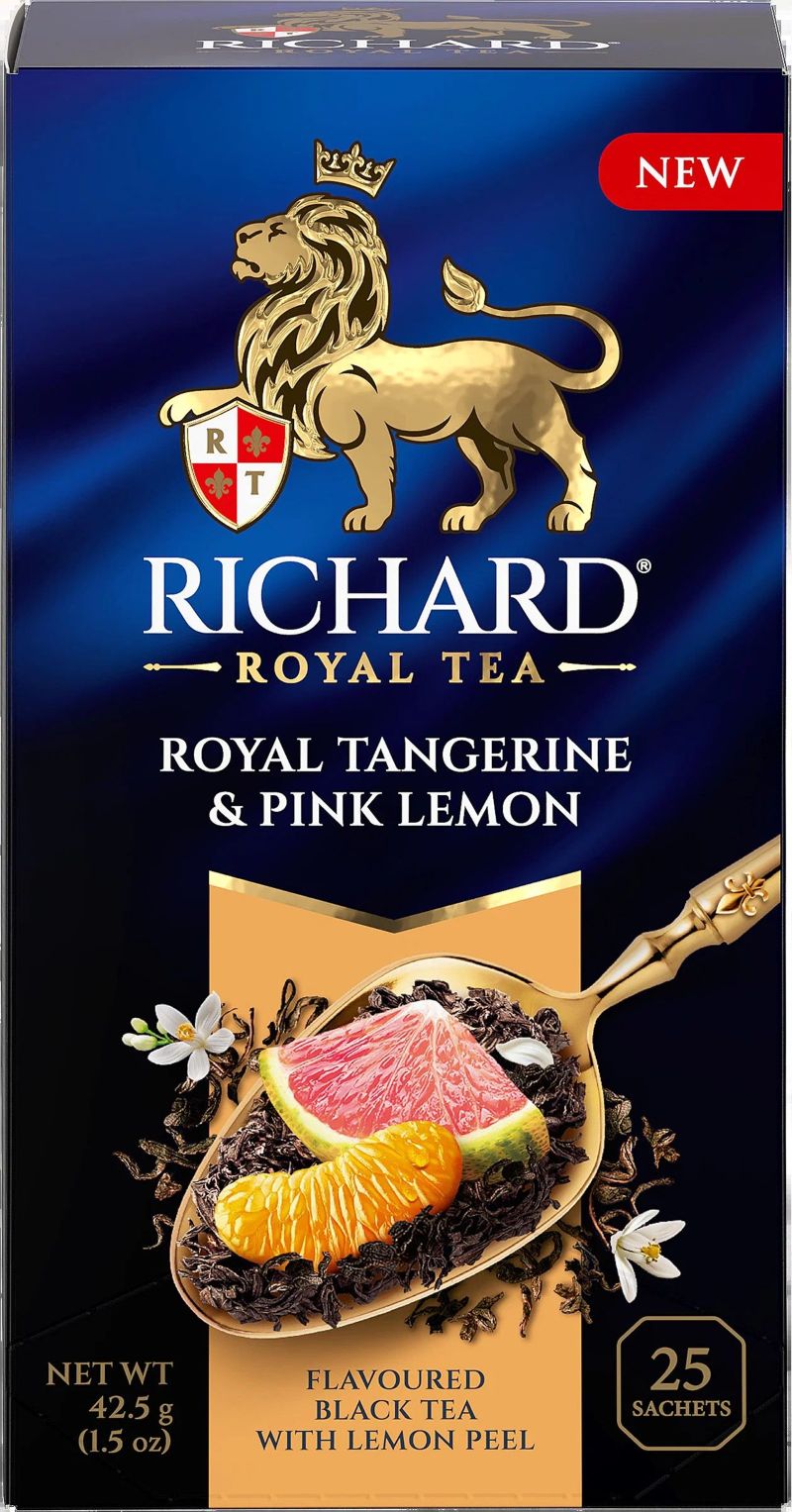 Чай РИЧАРД Роял Мандарин и розовый лимон черный 25пак
