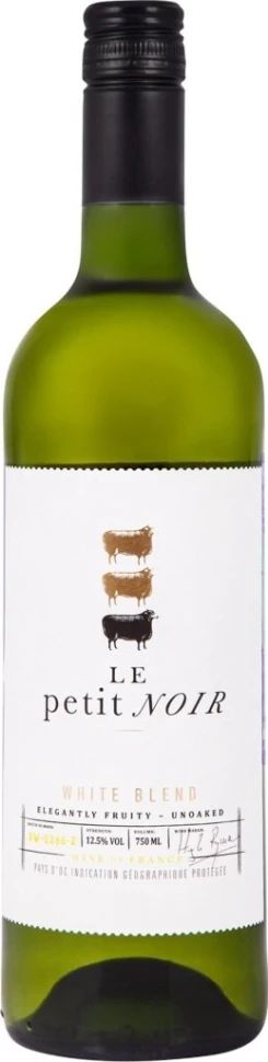 Вино ЛЕ ПТИ НУАР Уайт бленд белое сух 12.5% ст/б 0.75л
