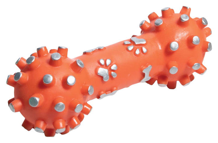 Игрушка для собак ТРИОЛ Гантель с шипами из винила 120мм