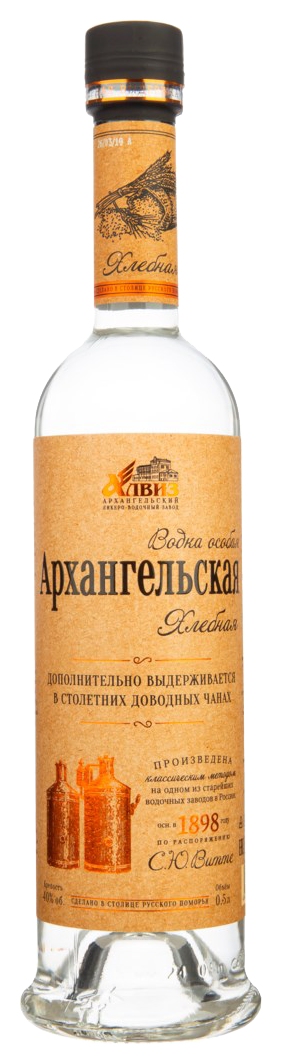 Водка АРХАНГЕЛЬСКАЯ Хлебная особая 40% ст/б 0.5л