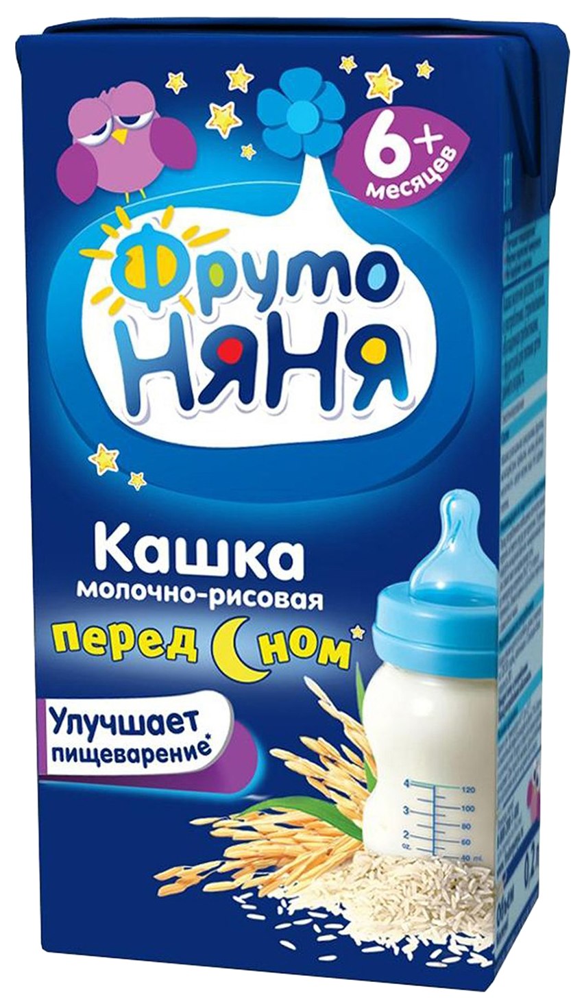 Каша ФРУТОНЯНЯ жидкая молочно-рисовая бзмж т/пак 0.2л