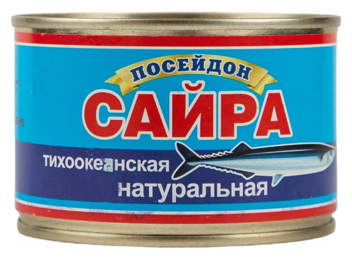 Сайра ПОСЕЙДОН натуральная с д/м ж/б 230г