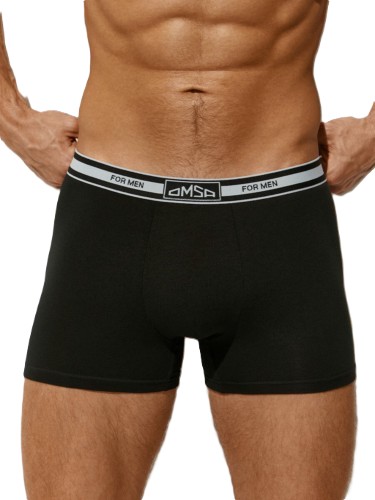 Трусы мужские ОМСА боксеры с открытой резинкой черные р.54