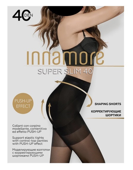 Колготки ИННАМОРЕ Супер слим 40ден неро 4