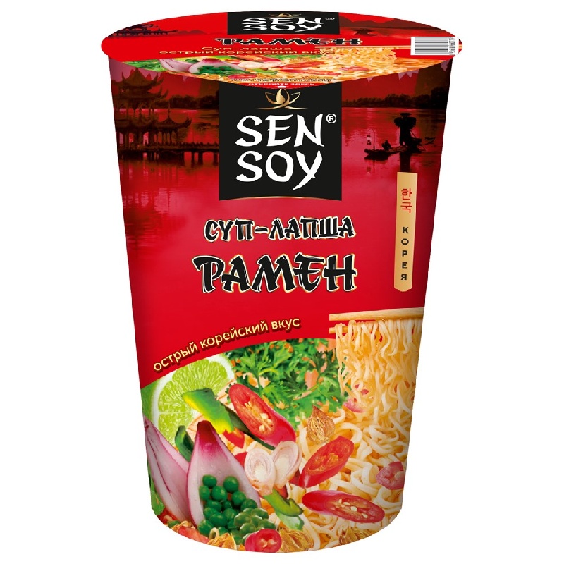 Лапша б/п СЭНСОЙ Рамен острый стакан 65г