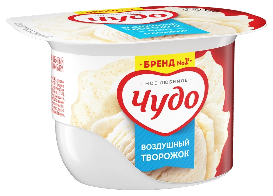 Десерт творожный ЧУДО Пломбир взбитый бзмж 5.8% 85г