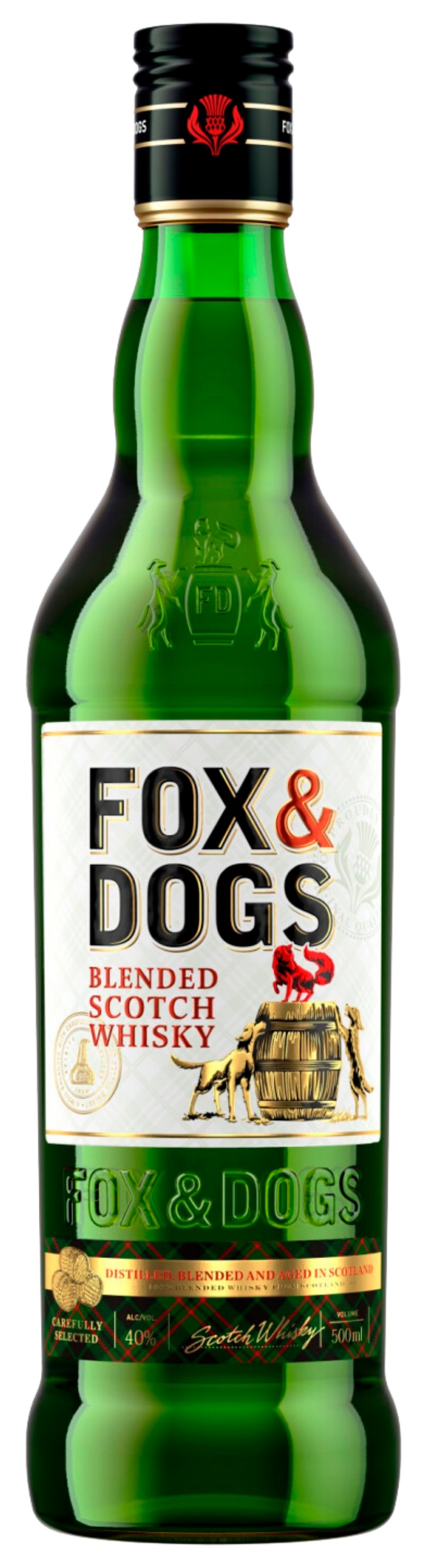 Виски ФОКС&ДОГС 40% ст/б 0.5л