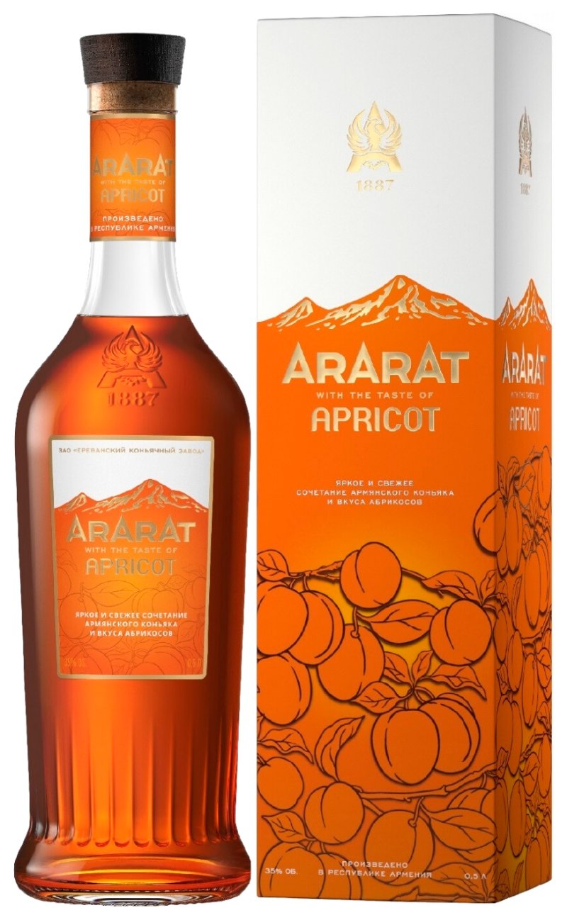 Напиток спиртной АРАРАТ Априкот на основе коньяка 35% ПК 0.5л
