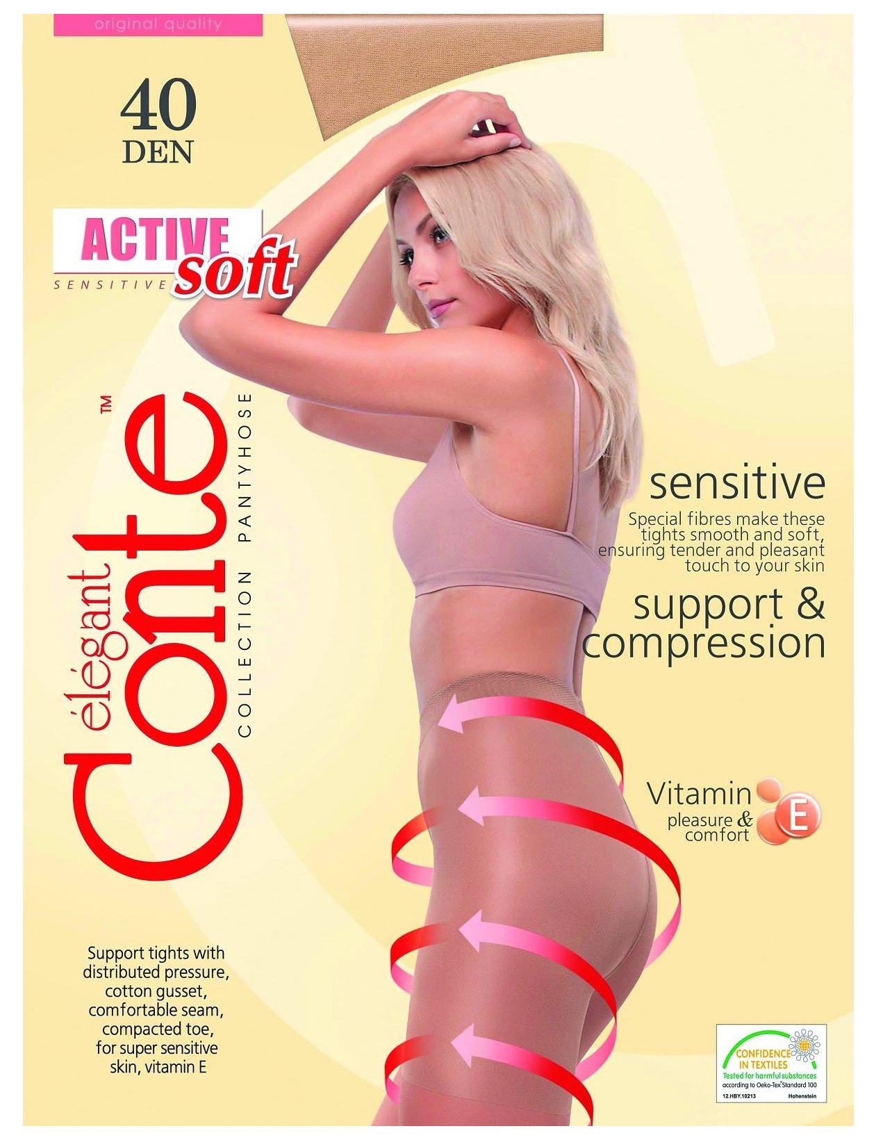 Колготки КОНТЕ СПА Актив Софт 40ден бронзо 5
