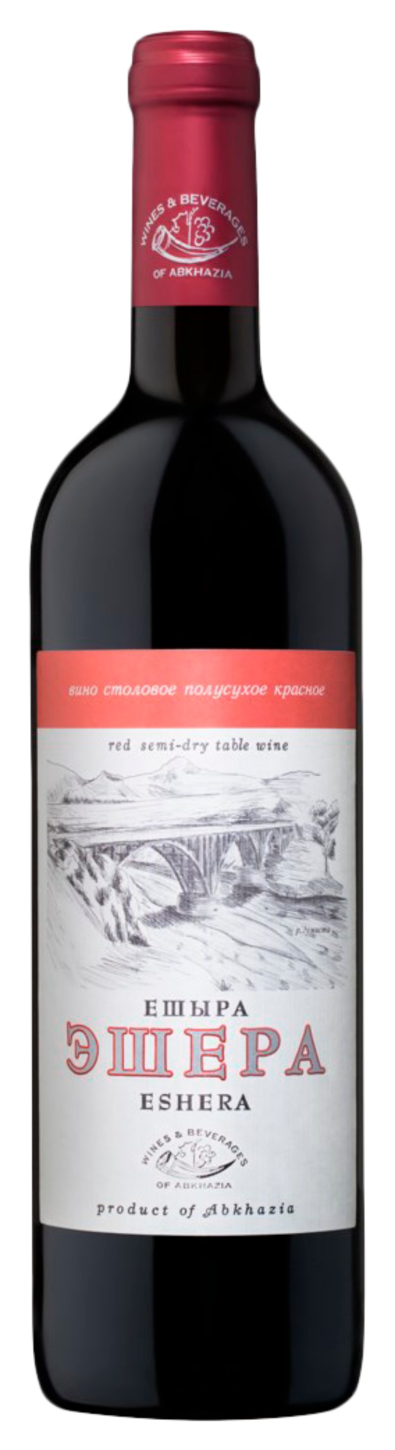 Вино АБХАЗИЯ Эшера красное п/сух 10% ст/б 0.75л